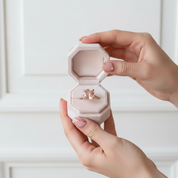 Rose Gold Cushion Cut Morganite Peachy Pink Stone Engagement Ring-Black Diamonds New York