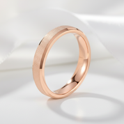 Rose Gold Frosted Men's Tungsten Carbide Wedding Band-Black Diamonds New York