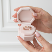 Rose Gold Halo Five Stone Champagne Stone Ring-Black Diamonds New York