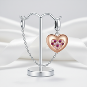 Rose Gold Heart with Diamond Option Charms-Black Diamonds New York