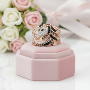 Rose Gold Horse Ring-Black Diamonds New York