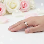 Rose Gold Matte Tungsten Men's Wedding Band-Black Diamonds New York