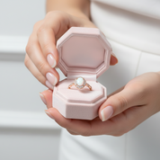 Rose Gold Oval Cut Moonstone Engagement Ring-Black Diamonds New York