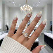 Rose Gold Oval Cut Solitaire Wedding Set-Black Diamonds New York