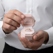 Rose Gold Round Cut Engagement Ring-Black Diamonds New York