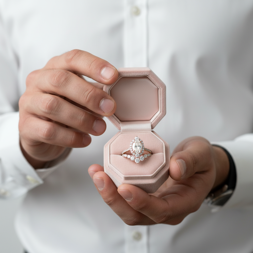 Rose Gold Unique Design Halo Oval Cut Wedding Set-Black Diamonds New York