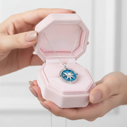 I'd Be Lost Without You Rotatable Compass Necklace With Opal Stone-Black Diamonds New York