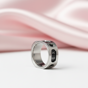 Rotatable Gothic Roman Numbers Men's Ring Band-Black Diamonds New York