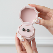 Round Black Diamond Option Stud Earrings-Black Diamonds New York
