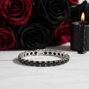 Round Black Full Diamond Tennis Bracelet-Black Diamonds New York