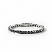 Round Black Full Diamond Option Tennis Bracelet-Black Diamonds New York