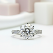 Round Cut 1-2 Carat Diamond Engagement Ring-Black Diamonds New York