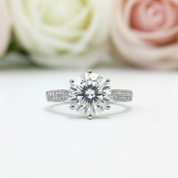 Round Cut 1-2 Carat Diamond Engagement Ring-Black Diamonds New York