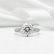 Round Cut 1-2 Carat Diamond Engagement Ring-Black Diamonds New York