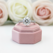 Round Cut 1-2 Carat Diamond Engagement Ring-Black Diamonds New York