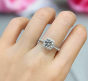 Round Cut 1-2 Carat Diamond Engagement Ring-Black Diamonds New York