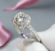 Round Cut 1-2 Carat Diamond Engagement Ring-Black Diamonds New York