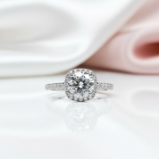 Round Cut 1-2 Carat Diamond Option Engagement Ring-Black Diamonds New York
