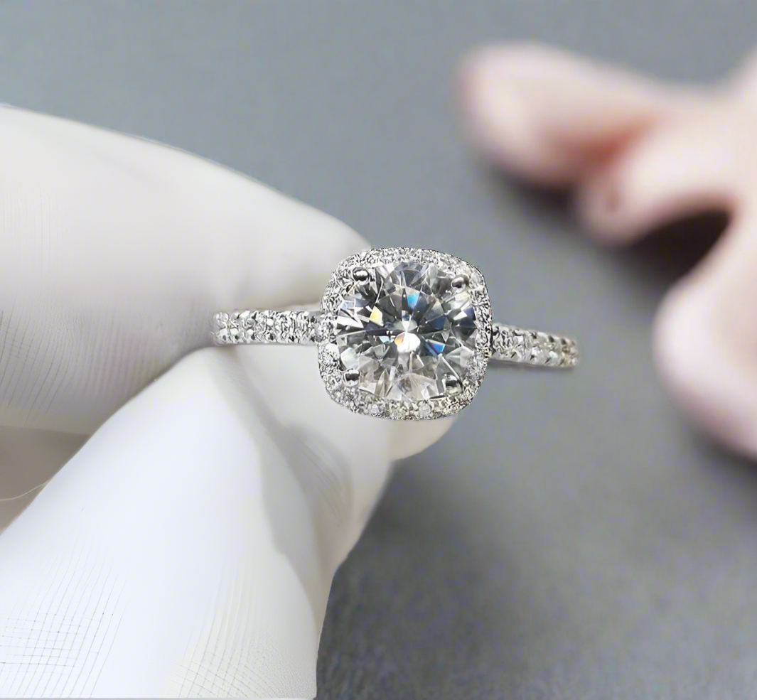 Round Cut 1-2 Carat Diamond Engagement Ring-Black Diamonds New York