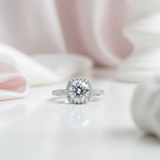Round Cut 1-2 Carat Diamond Option Engagement Ring-Black Diamonds New York