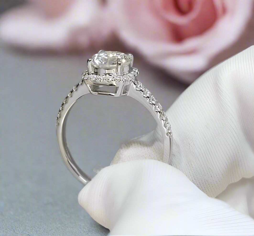 Round Cut 1-2 Carat Diamond Engagement Ring-Black Diamonds New York