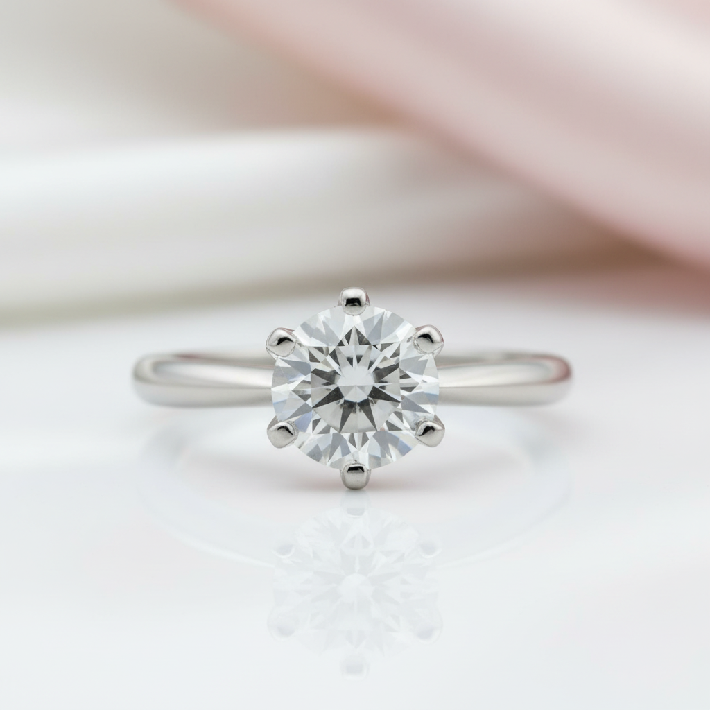 Round Cut 1-3 Carat Diamond Option Engagement Ring-Black Diamonds New York