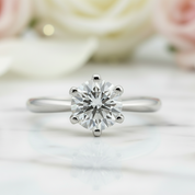 Round Cut 1-3 Carat Diamond Engagement Ring-Black Diamonds New York