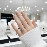 Round Cut 1-3 Carat Diamond Engagement Ring-Black Diamonds New York