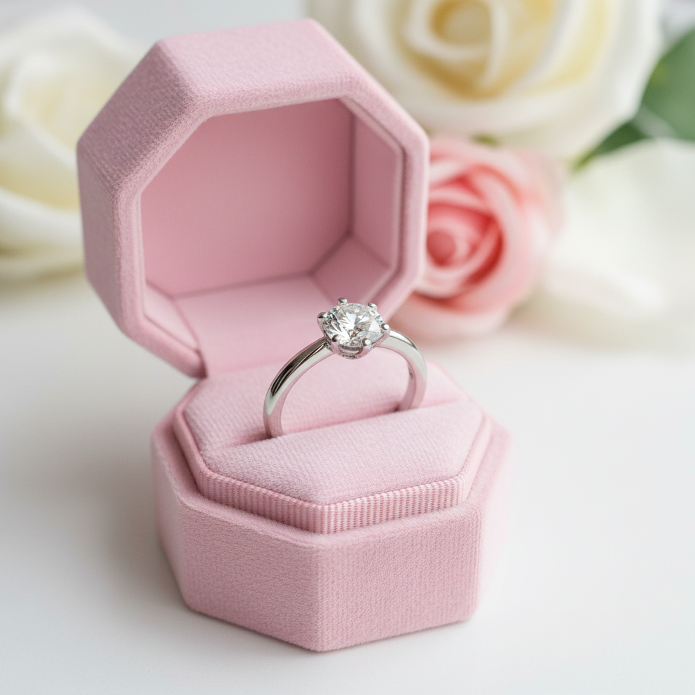 Round Cut 1-3 Carat Diamond Engagement Ring-Black Diamonds New York