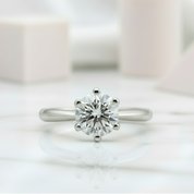 Round Cut 1-3 Carat Diamond Engagement Ring-Black Diamonds New York