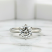 Round Cut 1-3 Carat Diamond Engagement Ring-Black Diamonds New York