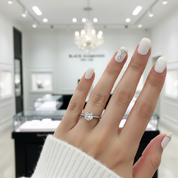 Round Cut 1-3 Carat Diamond Engagement Ring-Black Diamonds New York