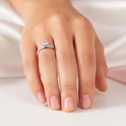 Round Cut 18k Diamond with Ruby Antique Design Engagement Ring-Black Diamonds New York