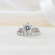 Round Cut 2ct Engagement and Wedding Ring Set-Black Diamonds New York