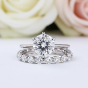 Round Cut 2ct Engagement and Wedding Ring Set-Black Diamonds New York