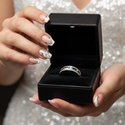 Round Cut Diamond Half Eternity Men's Ring Band-Black Diamonds New York