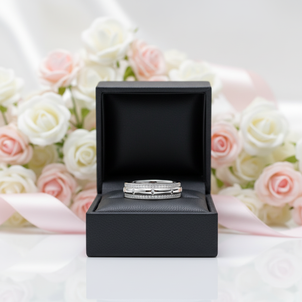 Round Cut Diamond Option Half Eternity Men's Ring Band-Black Diamonds New York
