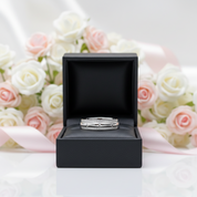 Round Cut Diamond Half Eternity Men's Ring Band-Black Diamonds New York