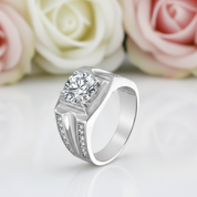 Round Cut Sapphire Men's Wedding Band-Black Diamonds New York