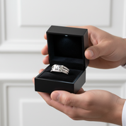 Round Cut Created Sapphire Men's Wedding Band-Black Diamonds New York