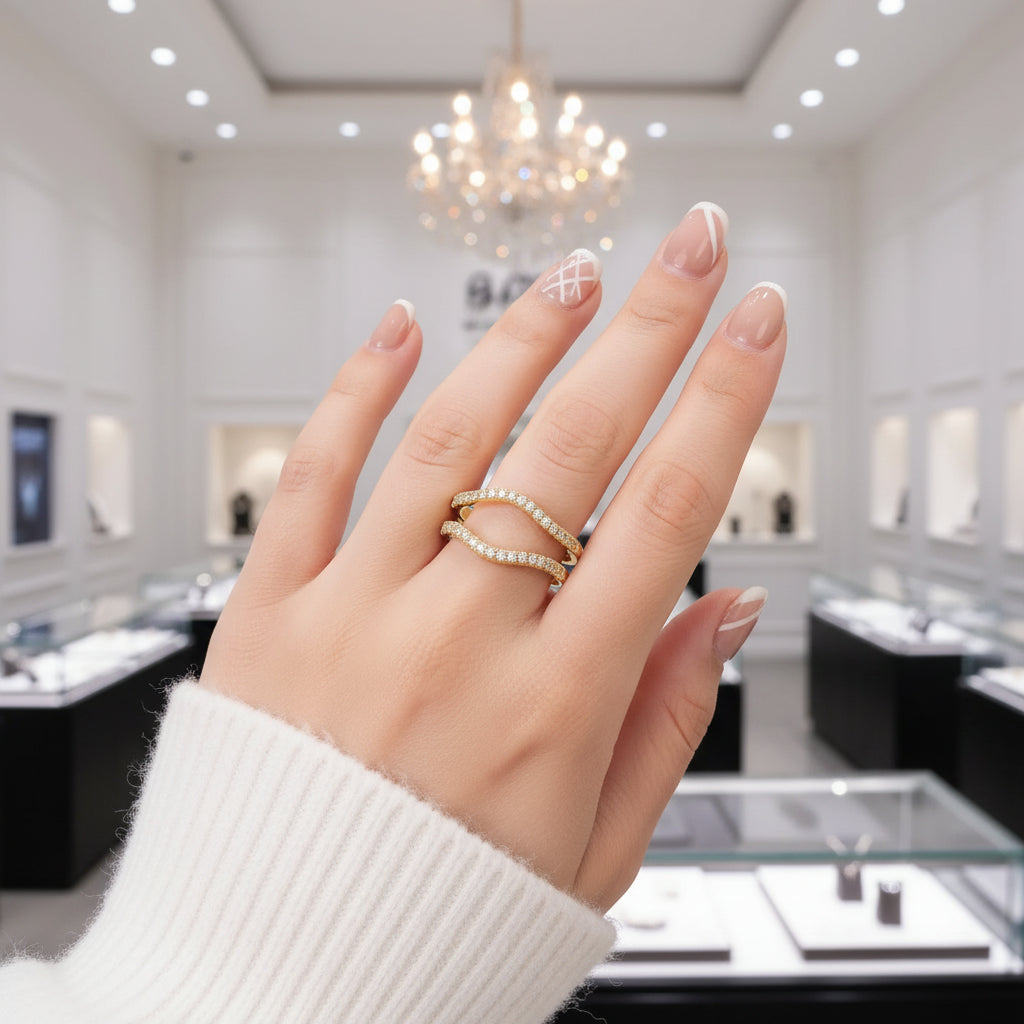 Round Cut Diamond Curved Enhancer Wedding Band-Black Diamonds New York