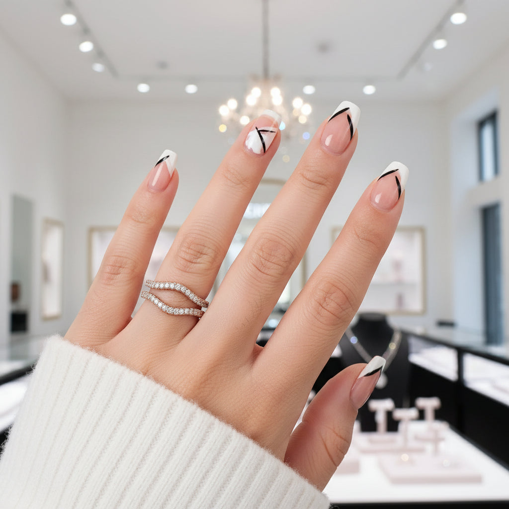 Round Cut Diamond Curved Enhancer Wedding Band-Black Diamonds New York