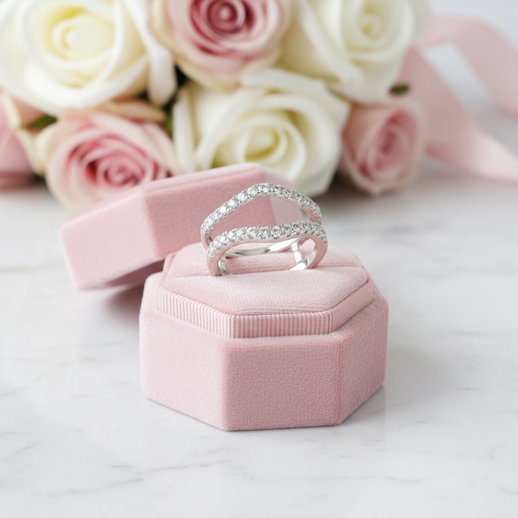 Round Cut Diamond Option Elegant Ring Enhancer-Black Diamonds New York