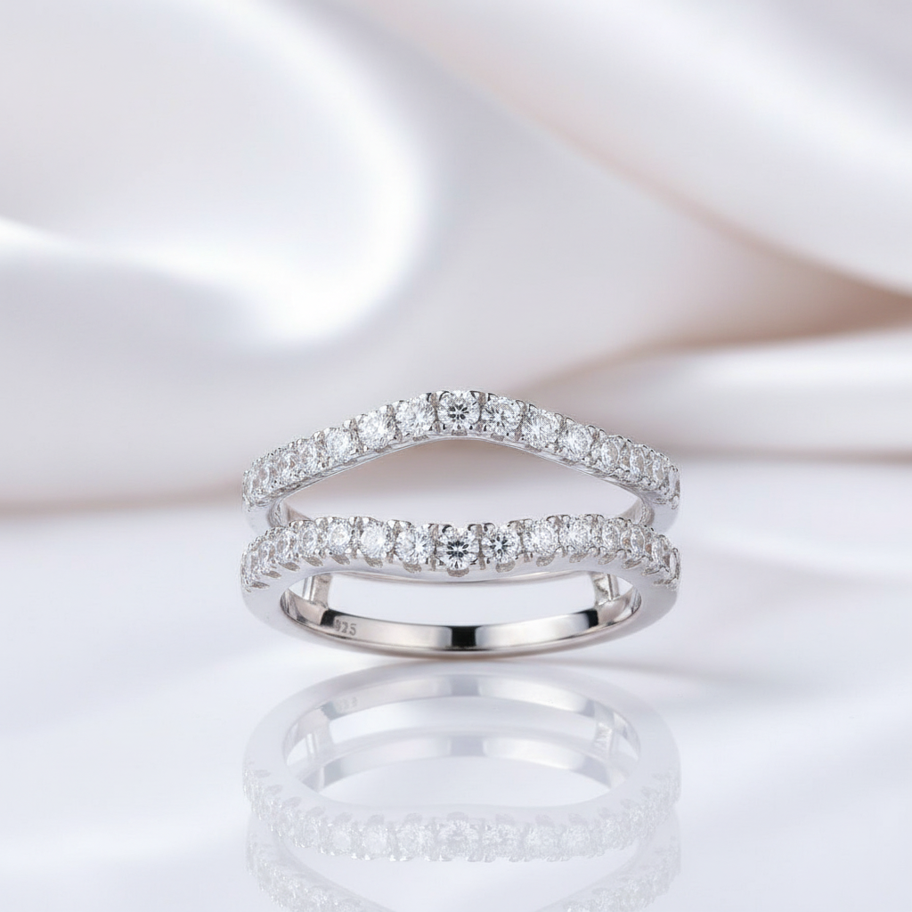 Round Cut Diamond Elegant Ring Enhancer-Black Diamonds New York