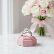 Round Cut Diamond Option Engagement Ring Set-Black Diamonds New York