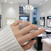 Round Cut Diamond Engagement Ring Set-Black Diamonds New York