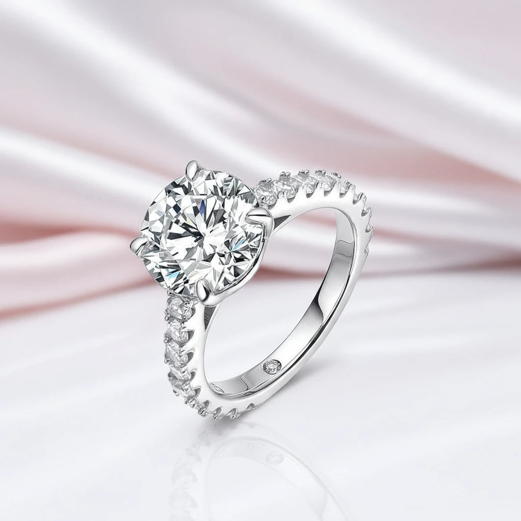 Round Cut Diamond Engagement Ring Set-Black Diamonds New York