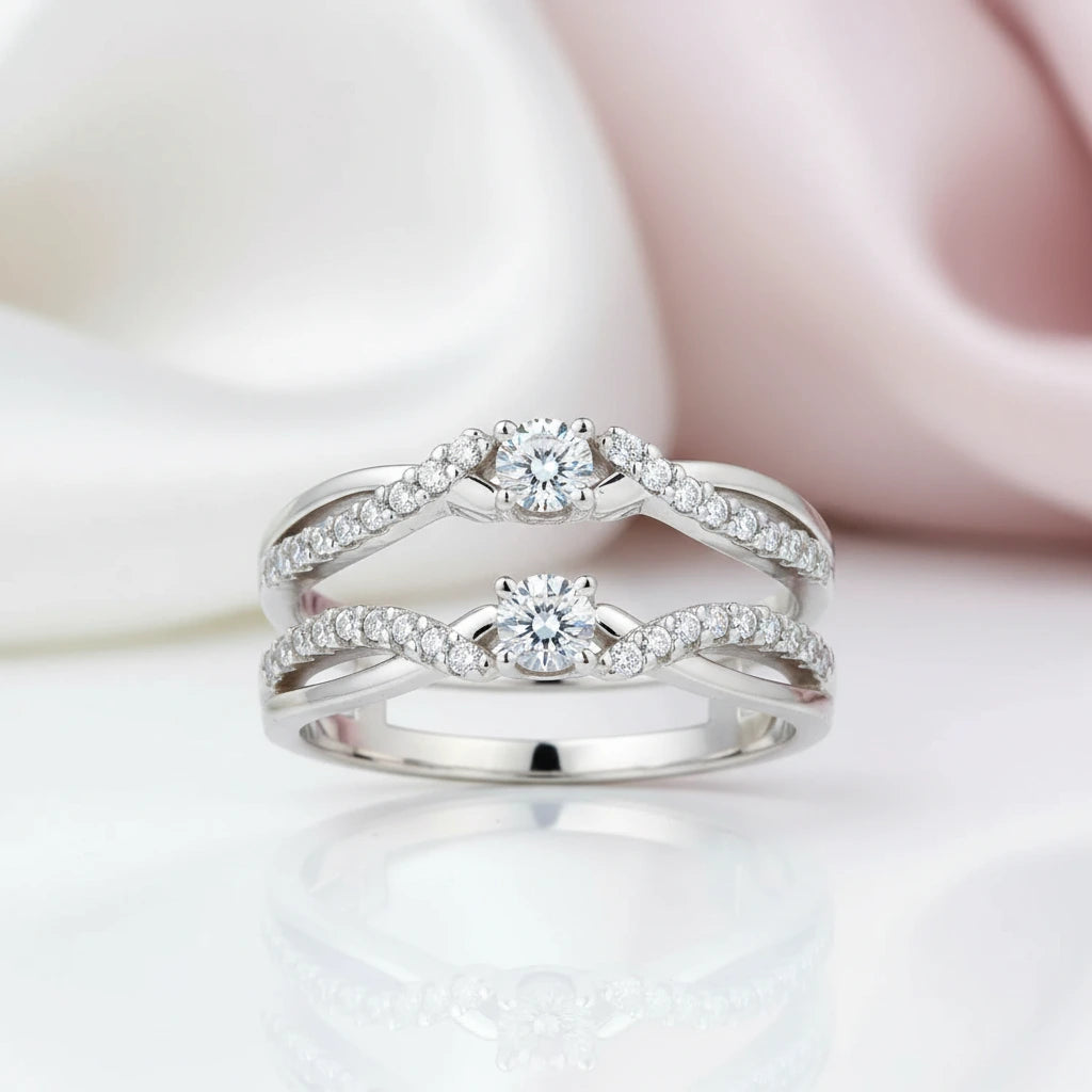 Round Cut Diamond Option Enhancer Wedding Band-Black Diamonds New York