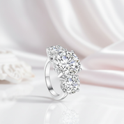 Round Cut Diamond Option Three Stone Engagement Ring-Black Diamonds New York