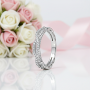 Round Cut Diamond Option Twisted Wedding Band-Black Diamonds New York